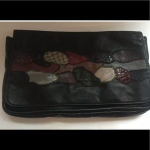 Vasilis for Trotting Vintage Leather&Snake Clutch